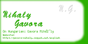mihaly gavora business card